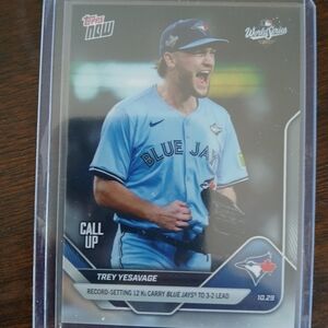 Topps Trey Yesavage Blue Jays Light Blue Uniform Card
